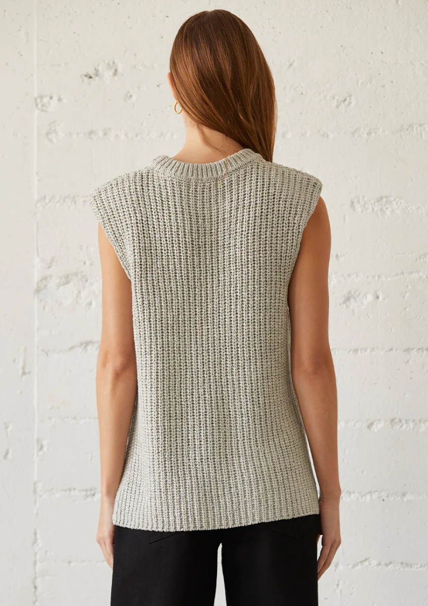 Grey Sleeveless Sweater