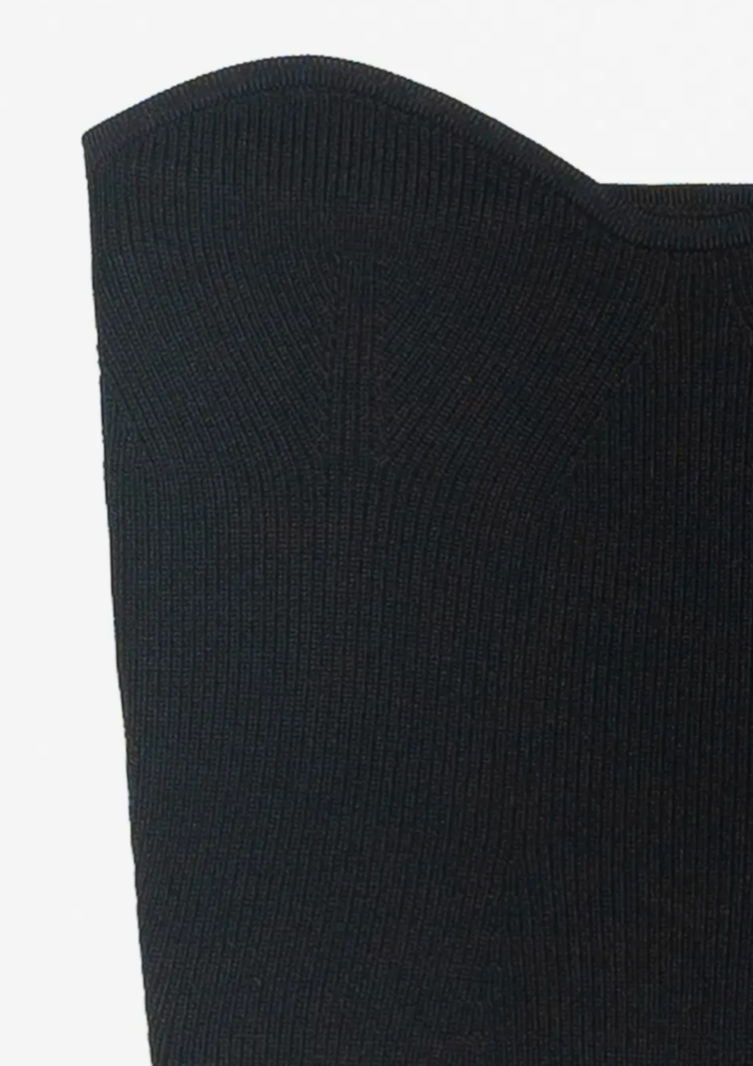 Black Knit Tube Top